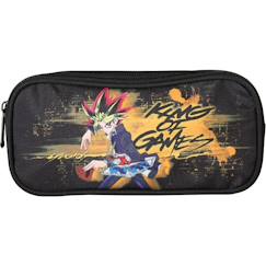 -Yu-gi-oh - trousse scolaire double compartiment - king of game noir - enfant