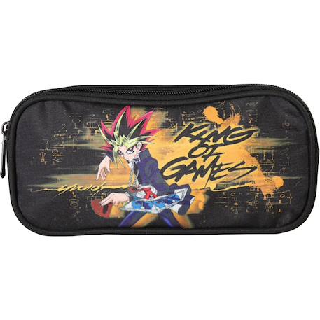 Yu-gi-oh - trousse scolaire double compartiment - king of game noir - enfant Noir 1 - vertbaudet enfant 