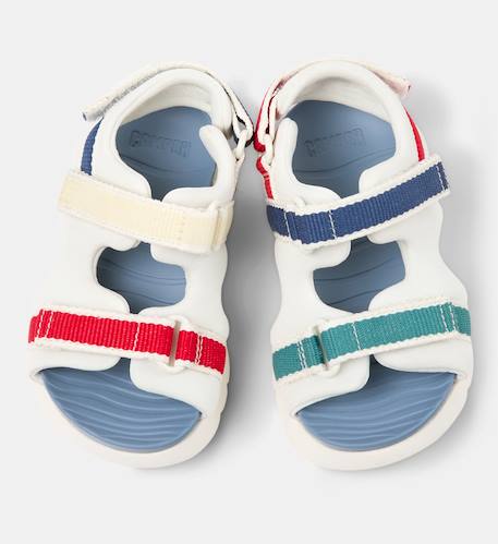 Sandales garçon ORUGA TWINS Blanc naturel+Bleu foncé 3 - vertbaudet enfant 