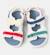 Sandales garçon ORUGA TWINS Blanc naturel+Bleu foncé 3 - vertbaudet enfant 