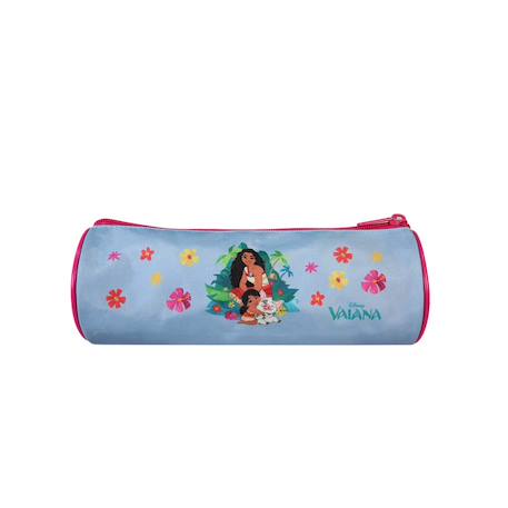 Vaiana - trousse scolaire ronde - bleu ciel - fille - 1 compartiment Bleu 4 - vertbaudet enfant 