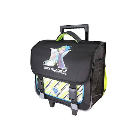 Beyblade - ? Cartable scolaire - roulettes 38 cm - garçon - noir/vert - 2 compartiments Noir 2 - vertbaudet enfant 