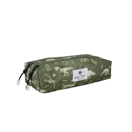 Trousse - compartiments garçon pol fox jurassic - maternelle - primaine - vert - motif dinosaure Vert 2 - vertbaudet enfant 