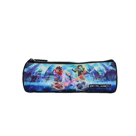 Beyblade - ? Trousse scolaire ronde - bleu - garçon - 1 compartiment Bleu 1 - vertbaudet enfant 