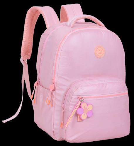 Marshmallow - sac à dos scolaire - compartiments platinum - rose irisé - fille Rose 3 - vertbaudet enfant 