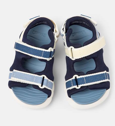 Sandales garçon ORUGA TWINS Blanc naturel+Bleu foncé 8 - vertbaudet enfant 