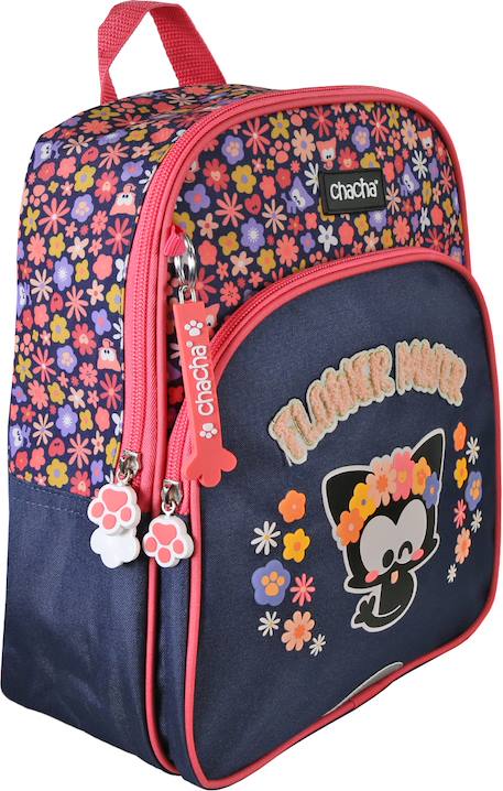Chacha - sac à dos mini scolaire - fille - bleu/rose - 1 compartiment Bleu 2 - vertbaudet enfant 
