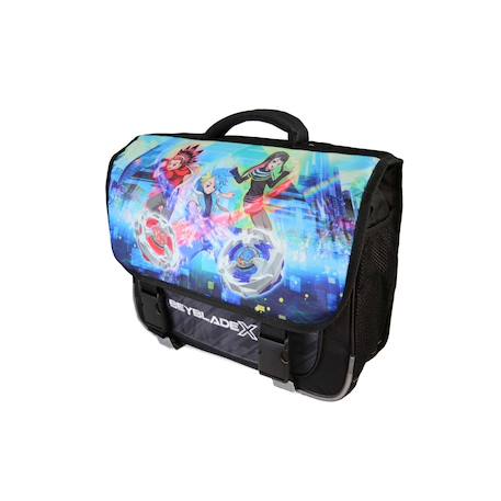 Beyblade - ? Cartable scolaire 38 cm - garçon - noir/bleu - 2 compartiments Bleu 2 - vertbaudet enfant 