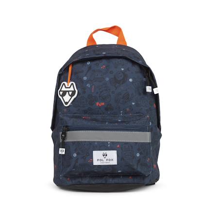 Garçon-Accessoires-Fourniture scolaire-Cartable-Sac à dos mini garçon pol fox robot - maternelle - bleu marine avec motif robot