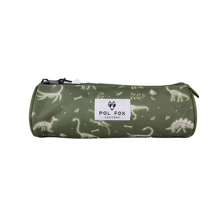 Trousse ronde garçon pol fox jurassic - maternelle - primaine - vert - motif dinosaure Vert 1 - vertbaudet enfant 