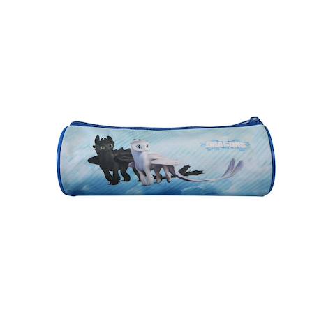 Dragons - trousse ronde - bleu - garçon - 1 compartiment Bleu 4 - vertbaudet enfant 