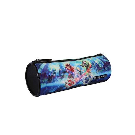 Beyblade - ? Trousse scolaire ronde - bleu - garçon - 1 compartiment Bleu 2 - vertbaudet enfant 