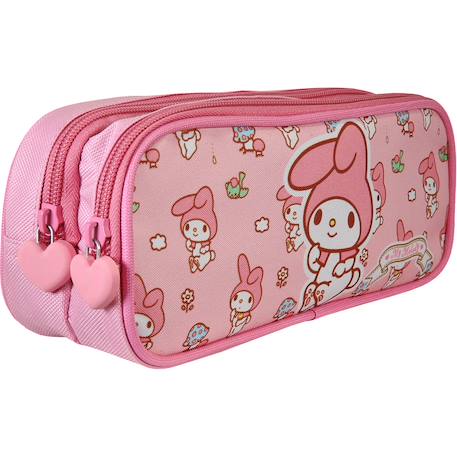 My melody - trousse scolaire rectangulaire sweet - rose - 2 compartiments Rose 2 - vertbaudet enfant 