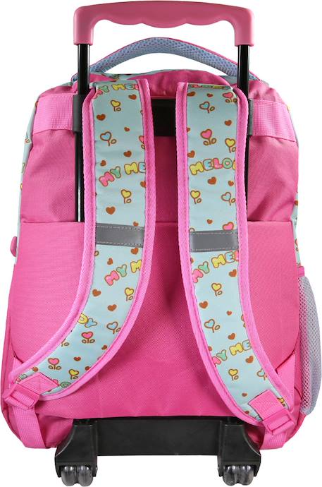 My melody - sac àroulettes scolaire birdy - rose - effet holographique - 2 compartiments Rose 4 - vertbaudet enfant 