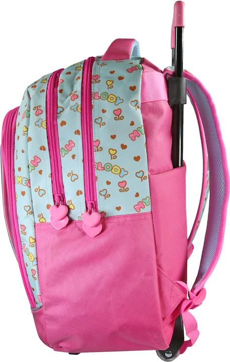 My melody - sac àroulettes scolaire birdy - rose - effet holographique - 2 compartiments Rose 3 - vertbaudet enfant 