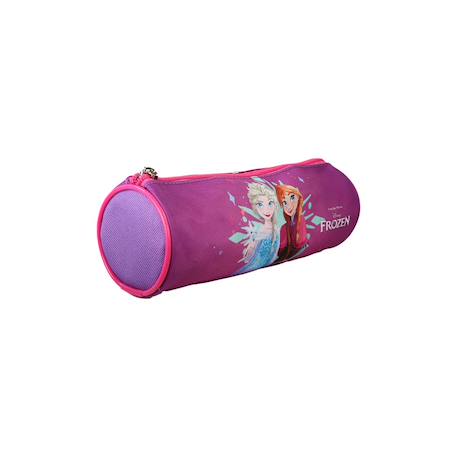 Disney frozen - la reine des neiges - trousse scolaire ronde - rose/violet - fille - 1 compartiment Violet 4 - vertbaudet enfant 