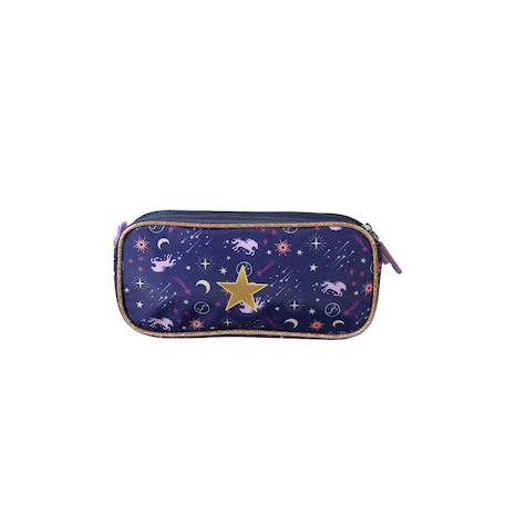 Bella serra - trousse double compartiment enfant - fille - bleu nuit - rectangulaire Bleu 2 - vertbaudet enfant 