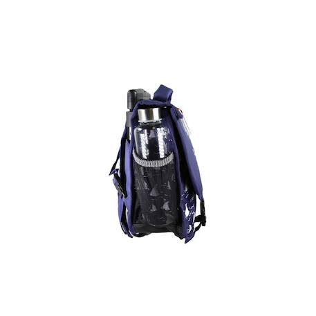 Cartable - roulettes 38 cm garçon pol fox shark réversible avec - compartiments - primaire - bleu marine avec motif requin Bleu 3 - vertbaudet enfant 