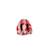 Trousse - compartiments fille pol fox pompom - maternelle - primaine - rose et rouge avec motif pomme Rose 3 - vertbaudet enfant 