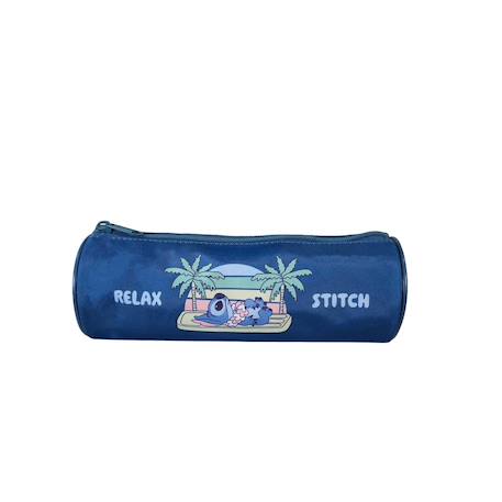 Stitch - trousse scolaire ronde - bleu - 1 compartiment Bleu 1 - vertbaudet enfant 