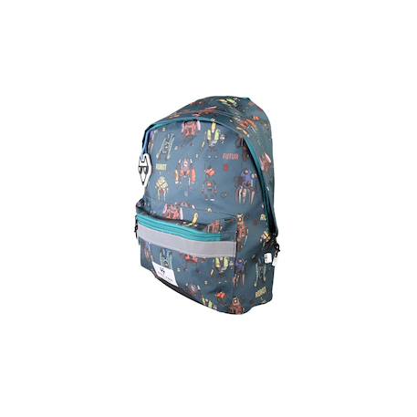 Sac à dos mini - garçon - pol fox robot - maternelle - bleu avec motif robot Bleu 2 - vertbaudet enfant 