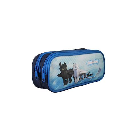 Dragons - trousse rectangulaire - bleu - garçon - 2 compartiments Bleu 2 - vertbaudet enfant 