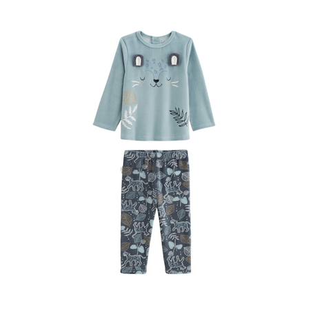 Pyjama enfant 2 pièces en velours félintrépide Bleu 2 - vertbaudet enfant 