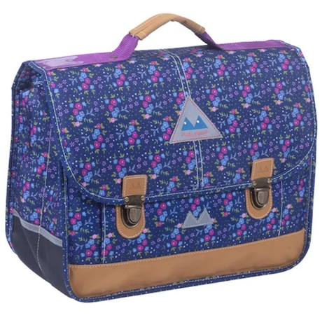 Fille-Poids plume - cartable 35 cm primaire - marine fleuri - ultra léger