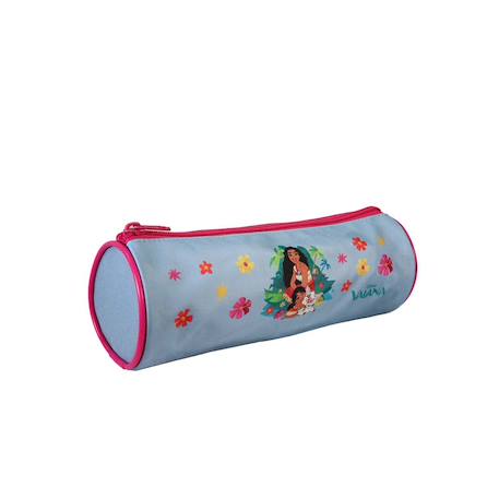 Vaiana - trousse scolaire ronde - bleu ciel - fille - 1 compartiment Bleu 2 - vertbaudet enfant 
