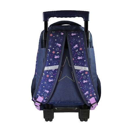 Bella sara - sac à dos - roulettes enfant - fille - bleu nuit - 2 compartiments Bleu 4 - vertbaudet enfant 