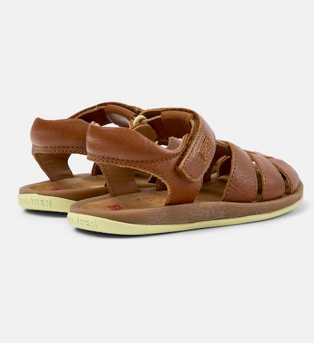 Sandales fille cuir BICHO Bleu marine+Marron moyen+Vert moyen 10 - vertbaudet enfant 