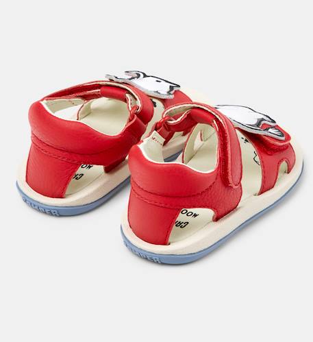 Sandales cuir BICHO FW TWINS Rouge moyen 4 - vertbaudet enfant 