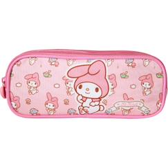 -My melody - trousse scolaire rectangulaire sweet - rose - 2 compartiments