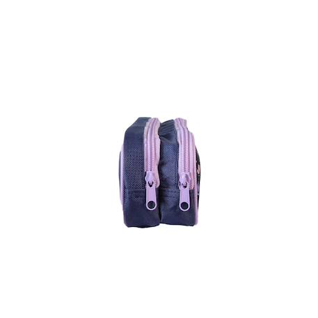 Disney frozen - la reine des neiges - trousse scolaire rectangulaire - bleu/violet - fille - 2 compartiments zippés Bleu 3 - vertbaudet enfant 