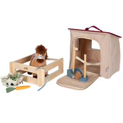 Jouet-Jeux d'imagination-Cheval avec écurie et accessoires
