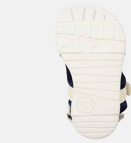 Sandales garçon ORUGA TWINS Blanc naturel+Bleu foncé 10 - vertbaudet enfant 