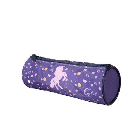 Cybel - trousse scolaire ronde - violet - fille - 1 compartiment zippé Violet 2 - vertbaudet enfant 