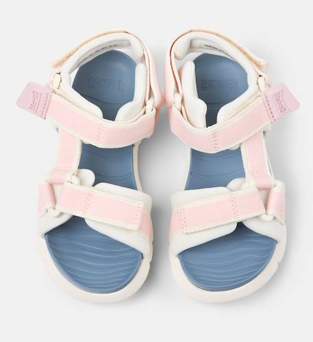 Sandales fille cuir ORUGA Blanc rose 3 - vertbaudet enfant 