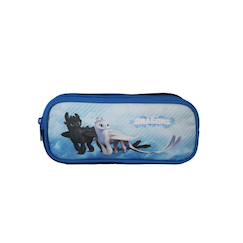 -Dragons - trousse rectangulaire - bleu - garçon - 2 compartiments