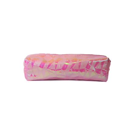 Trousse scolaire rectangulaire brillante - rose holographique - fille - 1 compartiment Rose 4 - vertbaudet enfant 