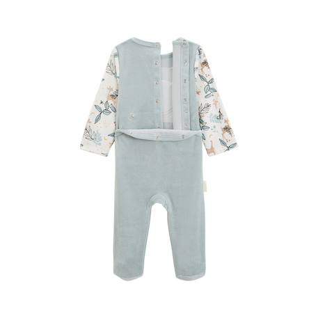 Pyjama bébé en velours alma Bleu 5 - vertbaudet enfant 