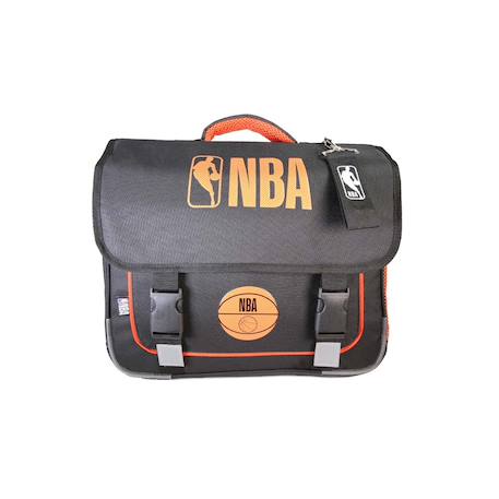 Garçon-Accessoires-Cartable, trousse-Cartable scolaire 2 compartiments nba - noir & orange - 38 cm