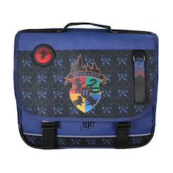 -Harry potter - cartable scolaire 38 cm hogwarts - bleu/noir - 2 compartiments