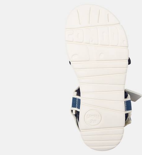 Sandales garçon cuir ORUGA Blanc bleu+Blanc rouge+Bleu blanc 16 - vertbaudet enfant 