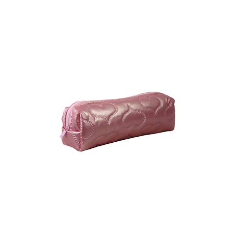 Trousse scolaire rectangulaire - rose motif coeur - fille - 1 compartiment Violet 2 - vertbaudet enfant 