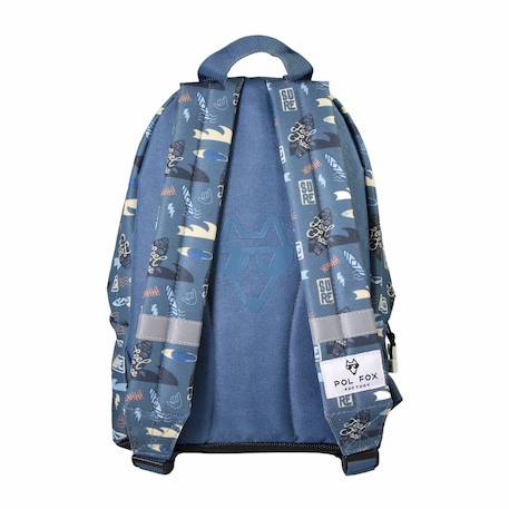 Sac à dos mini garçon pol fox surf - maternelle - bleu - motif surf et vague Bleu 3 - vertbaudet enfant 