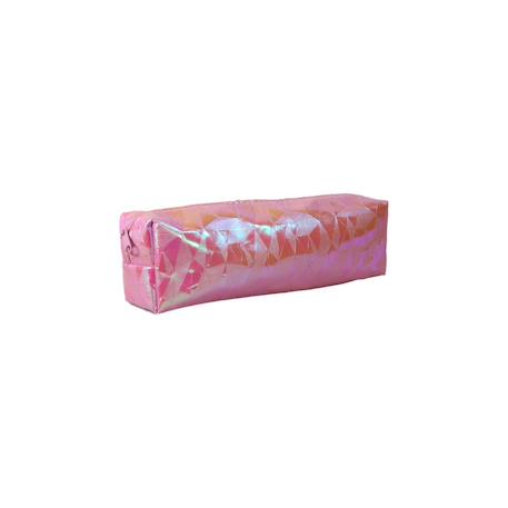 Trousse scolaire rectangulaire brillante - rose holographique - fille - 1 compartiment Rose 2 - vertbaudet enfant 