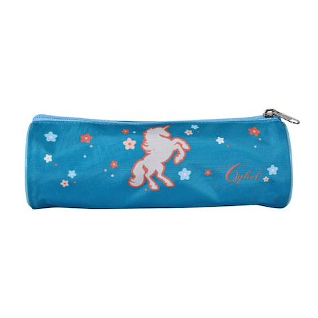 Cybel - trousse scolaire ronde licorne - bleu - fille - 1 compartiment Bleu 4 - vertbaudet enfant 