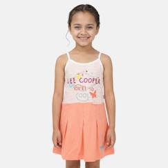 -Robe  fille imprimé logo col rond