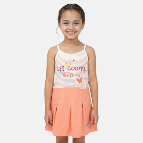 Fille-Robe-Robe  fille imprimé logo col rond